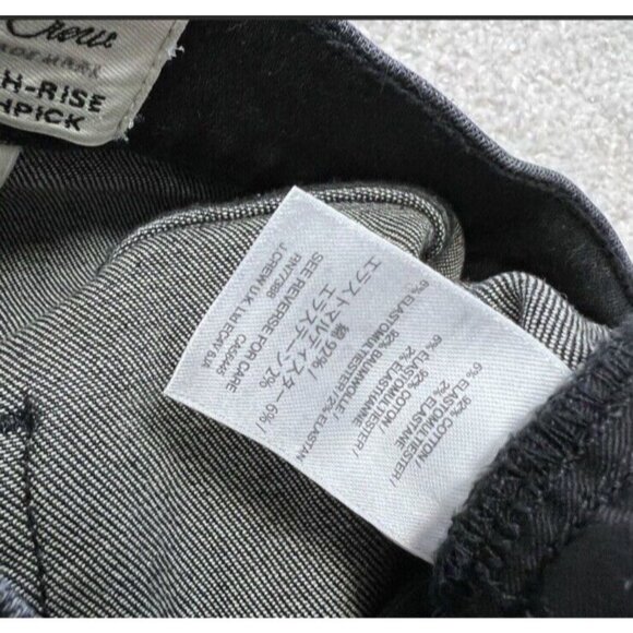 J. Crew Women’s Black Toothpick Skinny Jeans Size 23 Petite Pockets - Picture 9 of 10